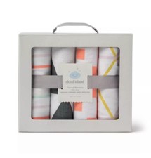 Flannel Baby Blankets GeoBright Blush 4pk - Cloud Island Very Soft NEW 30x30"