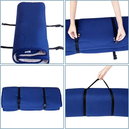 Coprimaterasso Lettino Trapuntato Schiuma Coprimaterasso per Campeggio/Rv Cuccetta 75"x30" - Foto 3 di 6