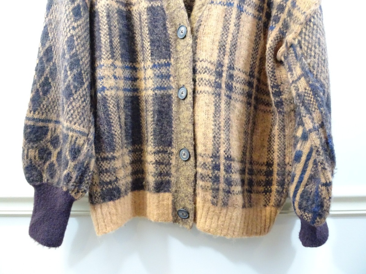 トップス vintage brown faded cardigan Women Vintage Cardigan Old Money Aesthetic Cardigan Open