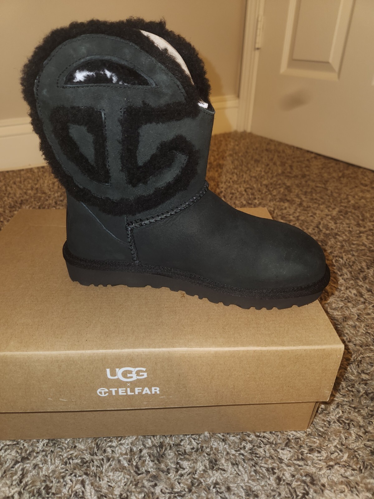 BLACK UGG X TELFAR MINI LOGO BOOTS .... ***GUARANTEED AUTHENTIC***BRAND NEW *** image 6