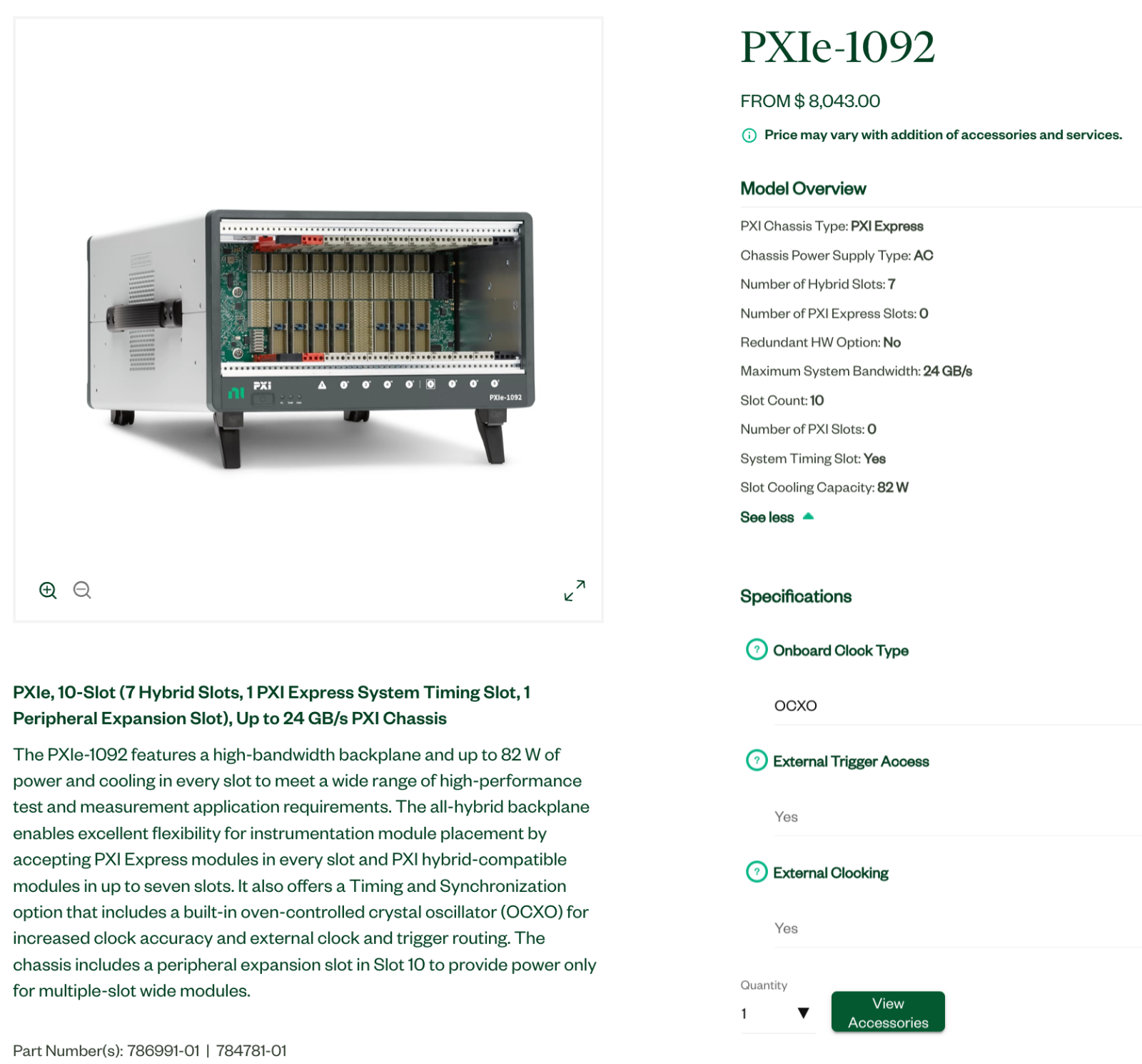 National Instruments PXIe1092 PXI Chassis New Open Box eBay