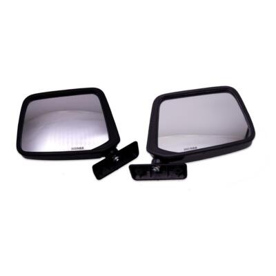 Set LH RH Mirror Wing Side Door Black For Nissan Datsun 720 SD23 1982 - 1990