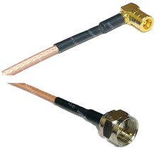 USA-CA RG316 SMB FEMALE ANGLE to F MALE Coaxial RF Pigtail Cable