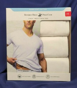 beverly hills polo club men's v neck t shirt