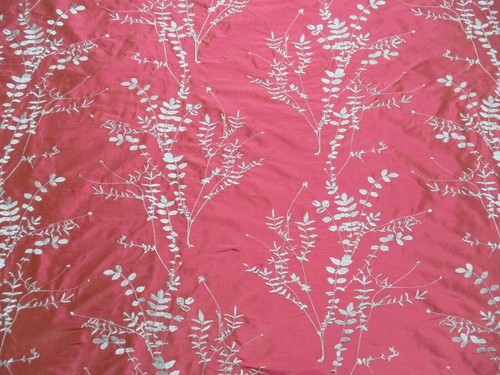 Harlequin Curtain Fabric 'SALVIA' 3.2 METRES HOT PINK/PEBBLE - EMBROIDERED SILK - Picture 7 of 7