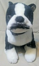 F.A.O. Schwarz Boston Terrier Dog with Removable Collar Plush Stuffed Toy 