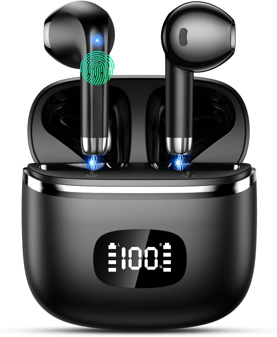 Wireless Earbuds with Bluetooth 5.3 Deep Bass Stereo Sound 40H Long Playtime Earphones-image