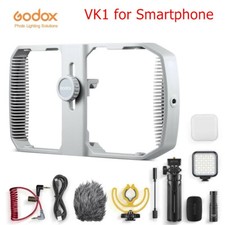 Godox VK1 Smartphone Video Kit Microphone Led Light Phone Holder Tripod Vlog Kit