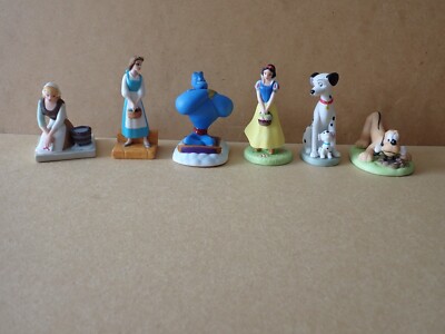 Disney Grolier Pluto Schneewittchen Dalmatiner Belle Cinderella Genie Figuren (O149)