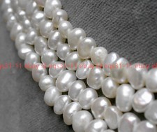 Wholesale White 4-5/7-8/8-9mm baroque nugget freshwater pearl loose beads 14.5in