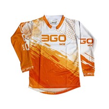 KIDS MX JERSEY QUAD,KART,DIRT BIKE OFF ROAD 3GO MOTOCROSS RACE SHIRT TOP ORANGE