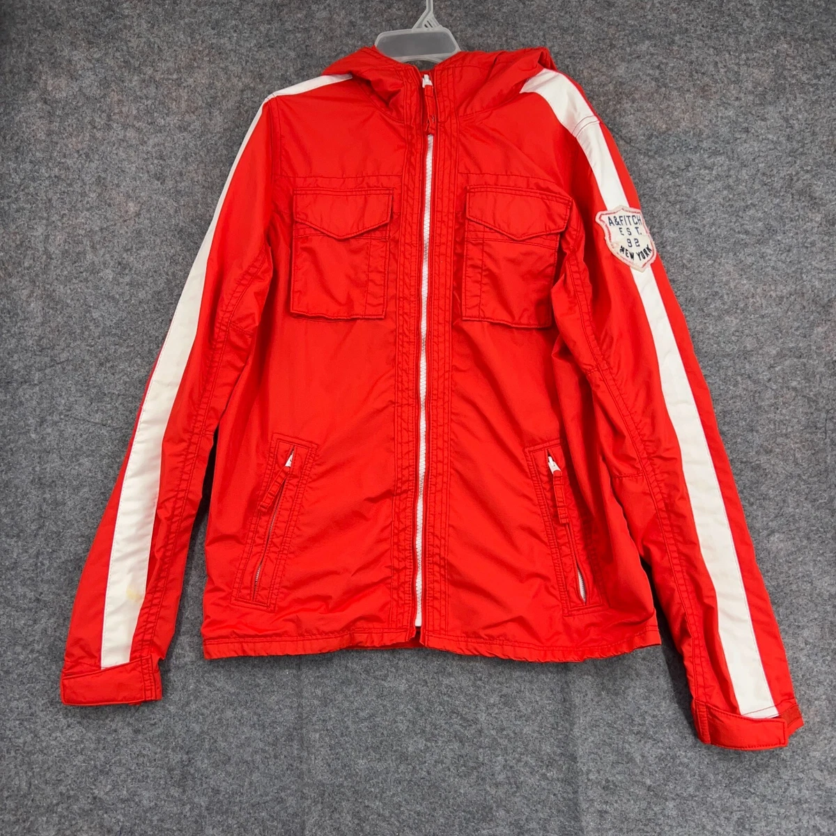 Red abercrombie best sale jacket