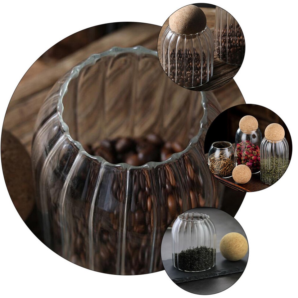 Cork Glass Can Food Storage Jar Tea Clear Bottle Covers for eBay