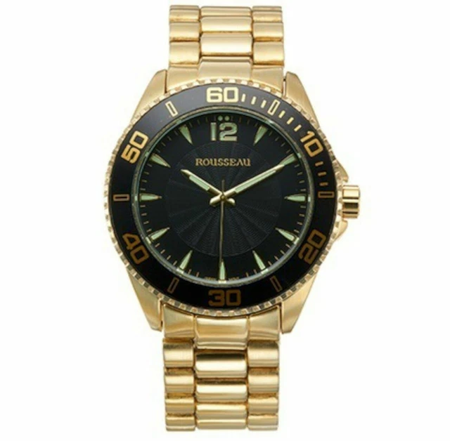 Caja de acero inoxidable Relojes de pulsera de cuarzo Rousseau