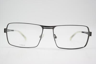 Brille Götti Switzerland JASON TITANIUM Metallic Schwarz Eckig eyeglasses Neu