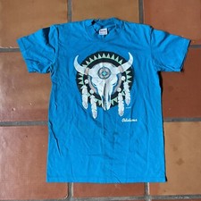 Vintage Stedman Super Hi Cru Mens M Made In USA Oklahoma Turquoise T Shirt