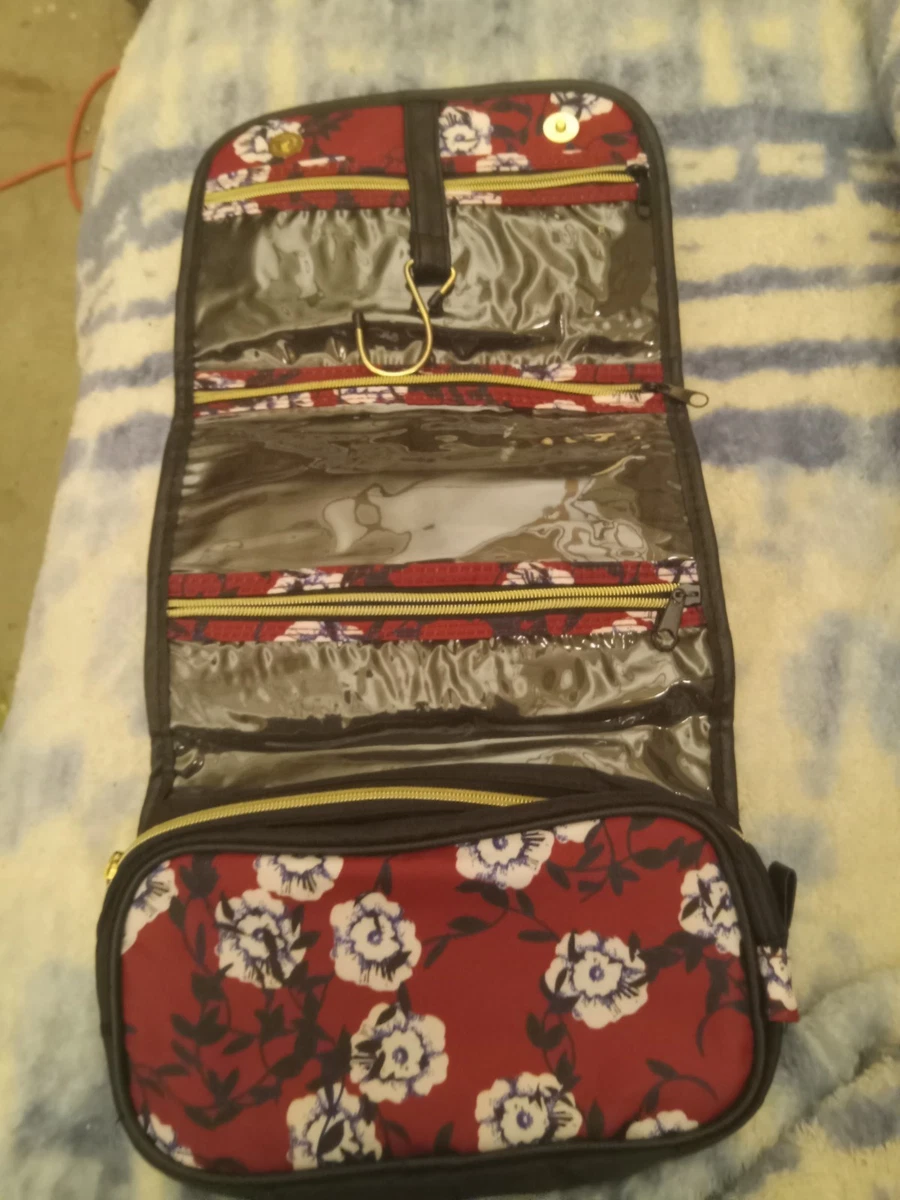 Trousse De Toilette De Voyage Homme Adrienne Vittadini - Noire Zippée - Neuf