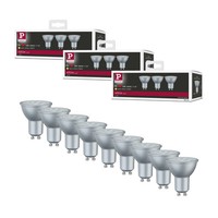 Set Standard 230V LED Reflektor GU10 9X425Lm 9X6,5W 2700K Alu
