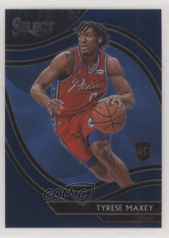 2020-21 Panini Select Courtside Retail Blue Tyrese Maxey #280 0kr0