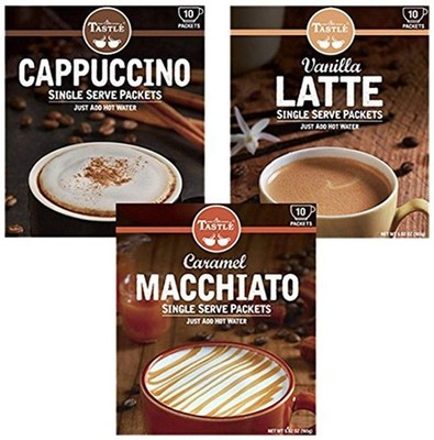 30 Pack Coffee Drink Assortment Cappuccino Latte Macchiato Variety