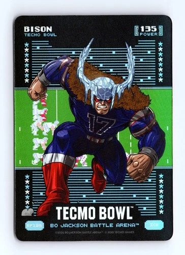 Bo Jackson Battle Arena TECMO BOWL #BF185 Bison Battlefoil Ice PWR 135