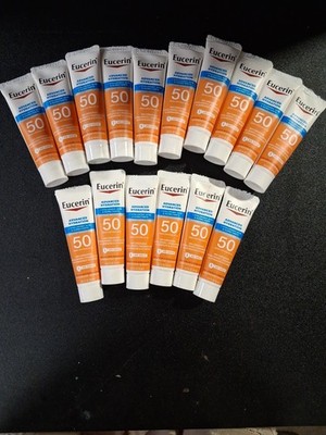 Lot of 16 Eucerin Advanced Hydration Sunscreen SPF 50 Travel Size 0.5 oz NEW