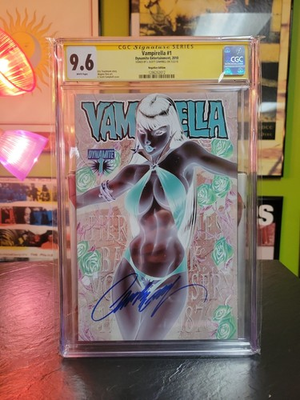 #ad Vampirella #1 CGC 9.6 Negative Variant Cover Signed by J Scott Campbell $135.00
