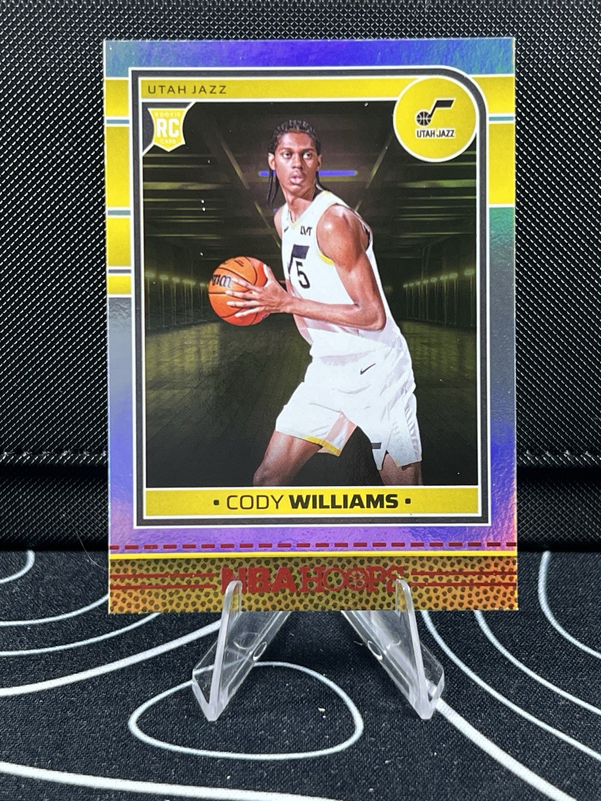 2024-25 NBA Hoops Rookies Cody Williams #240 RC Premium Silver Utah Jazz