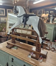 LOVELY VINTAGE WOODEN CHILDS ROCKING HORSE