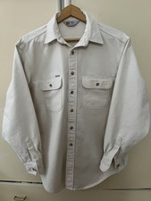 Vintage Carhartt Mens L Canvas Work Shirt Jacket Rugged Outdoor Wear USA Made