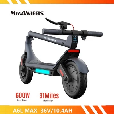 10" Tires Adult Electric Scooter 600W Long Range Folding E-Scooter CityCommuter - Image 1 of 4
