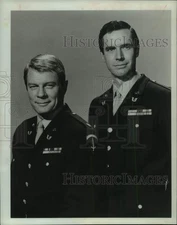 1966 Press Photo Peter Graves and Bradford Dillman Star in "The Court-Martial"
