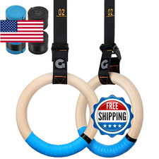 Gonex Gymnastics Rings with Adjustable Number Cam Buckle Straps, Workout Pull Up