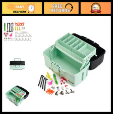 Portable Fishing Tackle Box Kit - Rust-Proof Latch, Deep Storage, Top-Access Tra