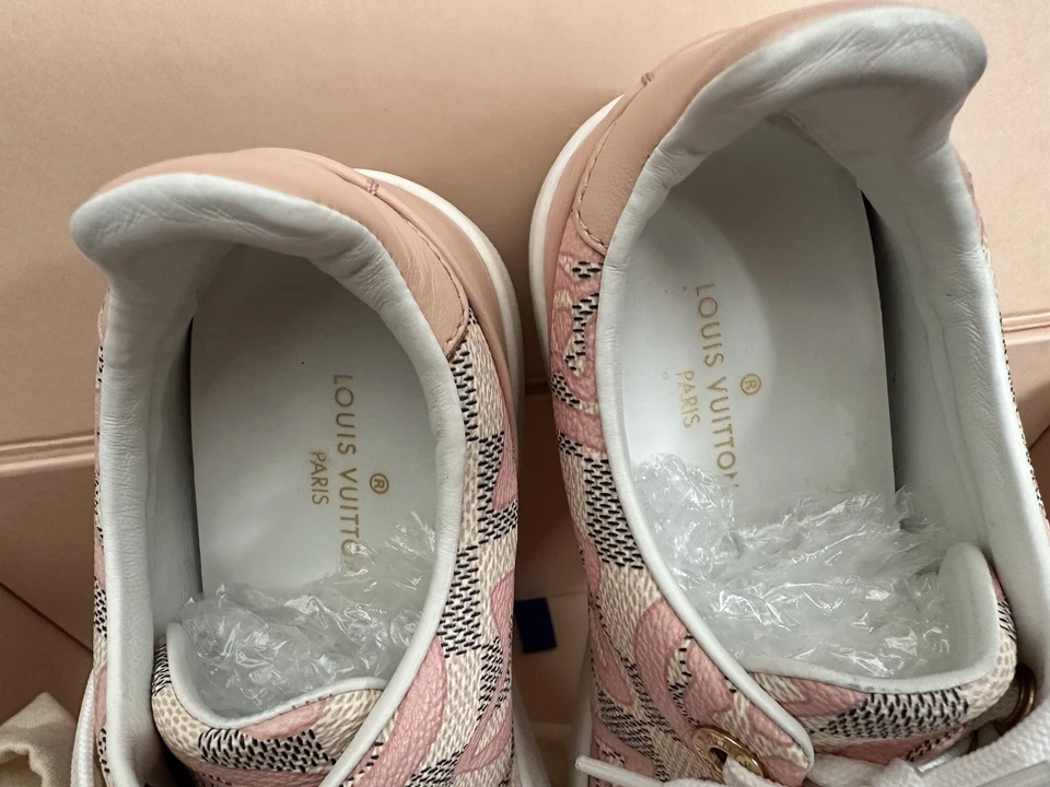 Louis Vuitton Pink Damier Front Row Line Sneakers / 34EU (4W) / RETAIL $925+ - Image 4 of 4