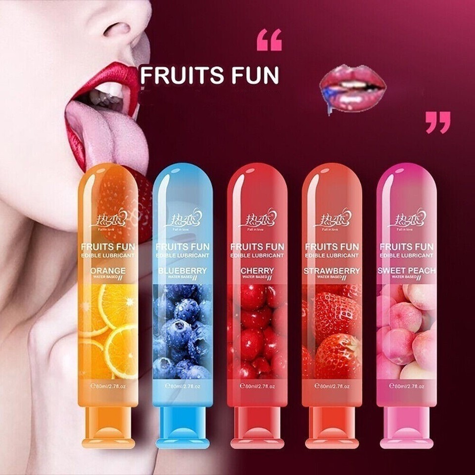 1 /5PK Fruit Flavor Lubricant Sex Lube Water Based Lube Couple Oral Sex Fantasy