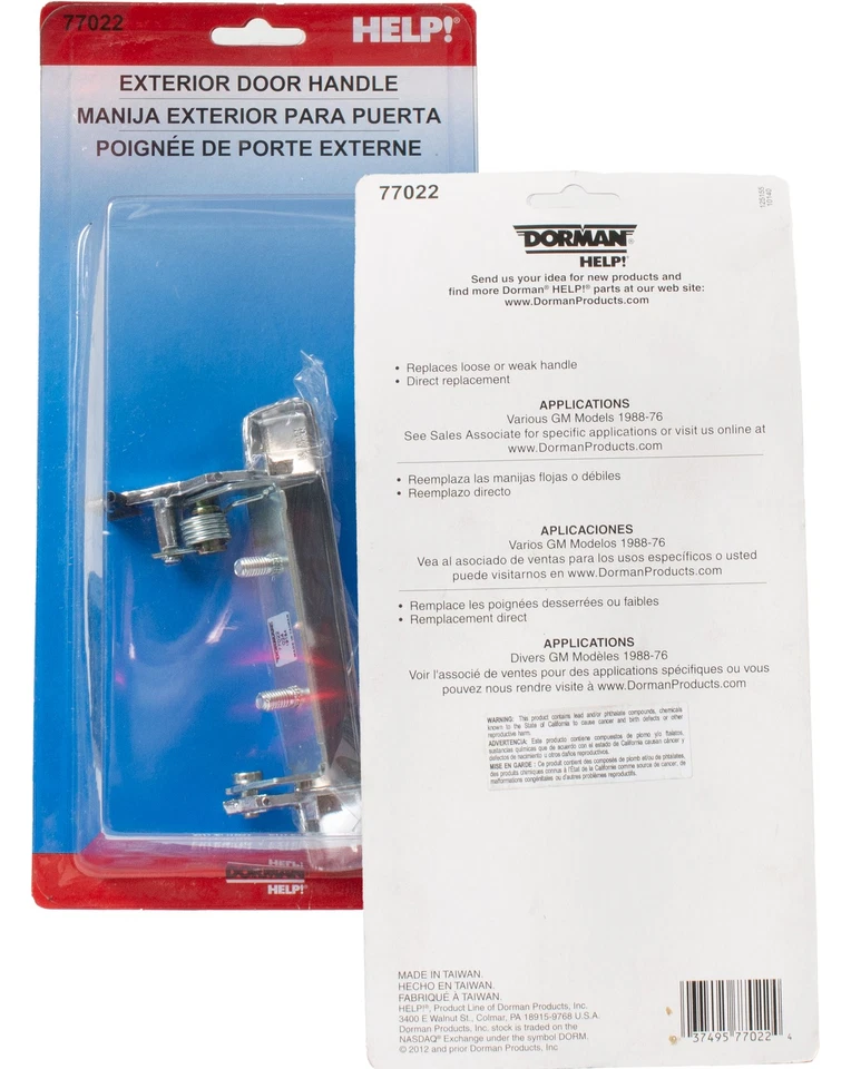 Dorman HELP! Front Right Exterior Door Handle Fit 76-87 Pontiac Grand Prix 77022 - Imagem 2 de 4