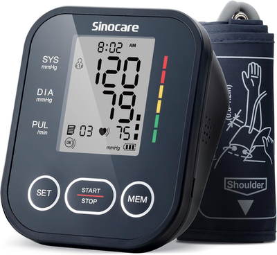 #ad Sinocare Blood Pressure Monitor Upper Arm BP Machine for Home Adjustable Cuff $31.99