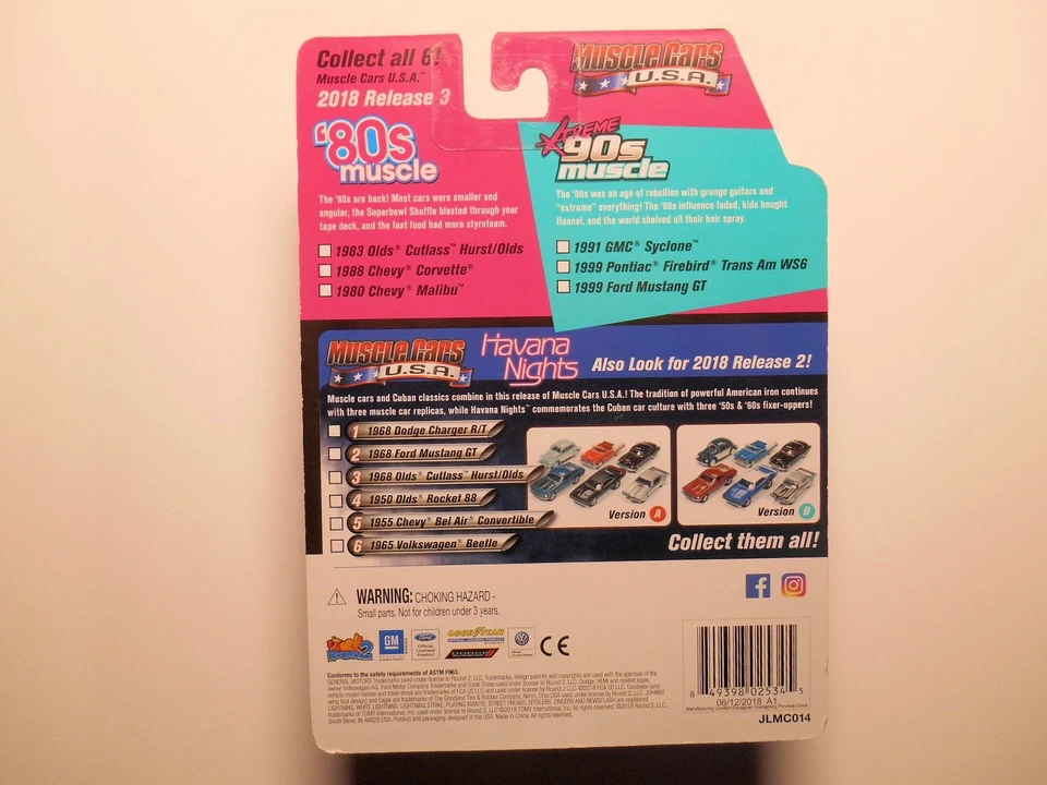 80'S MUSCLE WHITE & GOLD 1980 CHEVROLET MALIBU DIE-CAST CAR BY JOHNNY LIGHTNING - Image 3 of 3