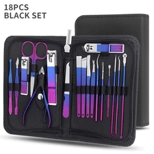 Gradient Color Nail Clippers Manicure and Pedicure Tool Set Portable Groom Gift