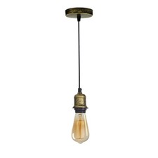 Image of Vintage Ceiling Pendant Light E27 Bulb Holder Ceiling Rose Antique Decor Lamp