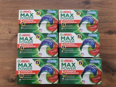 90 x Ariel Max Power Pods Caps Waschmittel UNIVERSAL = 6 Pakete NEU!!