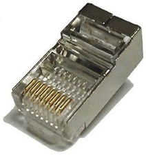 Inovat 100 Pack Metal Shielded RJ45 CAT5E Crimp Connector RJ-45 8P8C Ethernet