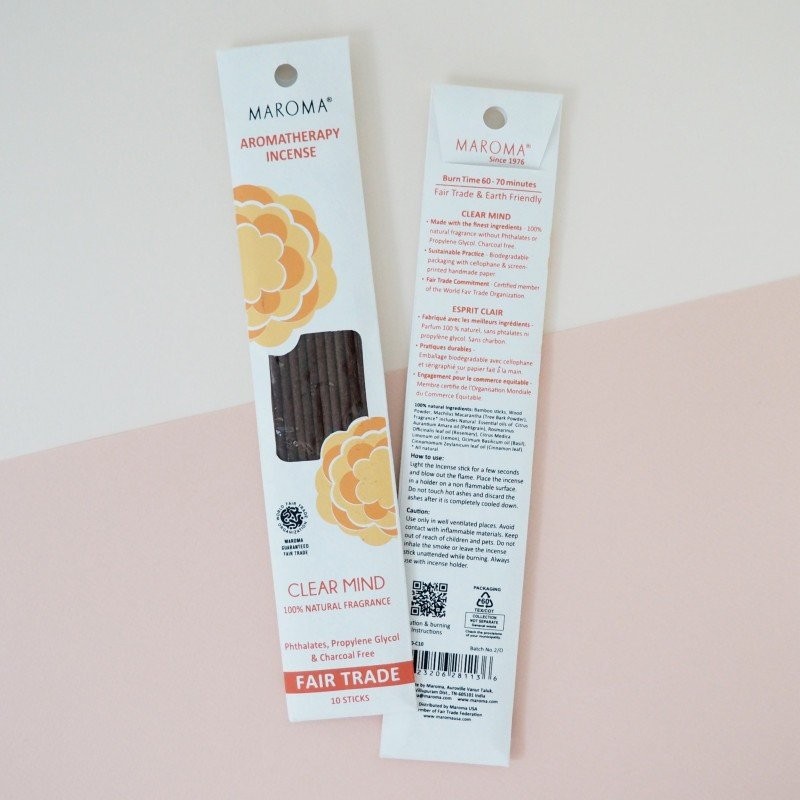 Ароматерапевтические благовония Maroma Clear Mind в палочке 10 pk 2090₽
