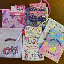 NEW Sanrio Hello Kitty  Characer Pouch Bag Set of 7