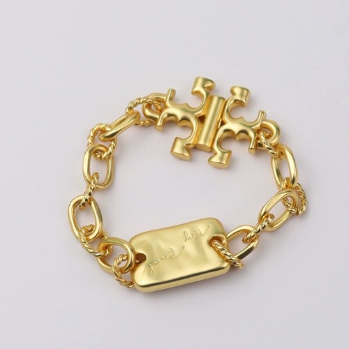 Tory Burch Gold Plated Classic Double T Lady Bracelet