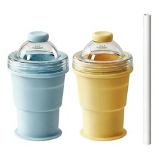 2-in-1 Collapsible Silicone Ice Ball Maker Cup,Reusable Portable Ice Sphere Mold