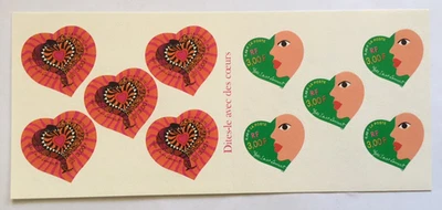Carnet timbres France 2000 YT BC27 (3298A ) Autoadhésif Cœurs Yves Saint Laurent - Photo 1/2