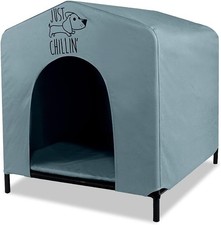 Just Chillin  Portable Dog House. Elevated Pet Shelter Indoor  Outdoor Use.