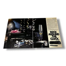 1988 Technics Six Disc CD Changer Double Page Original Vintage Print Ad